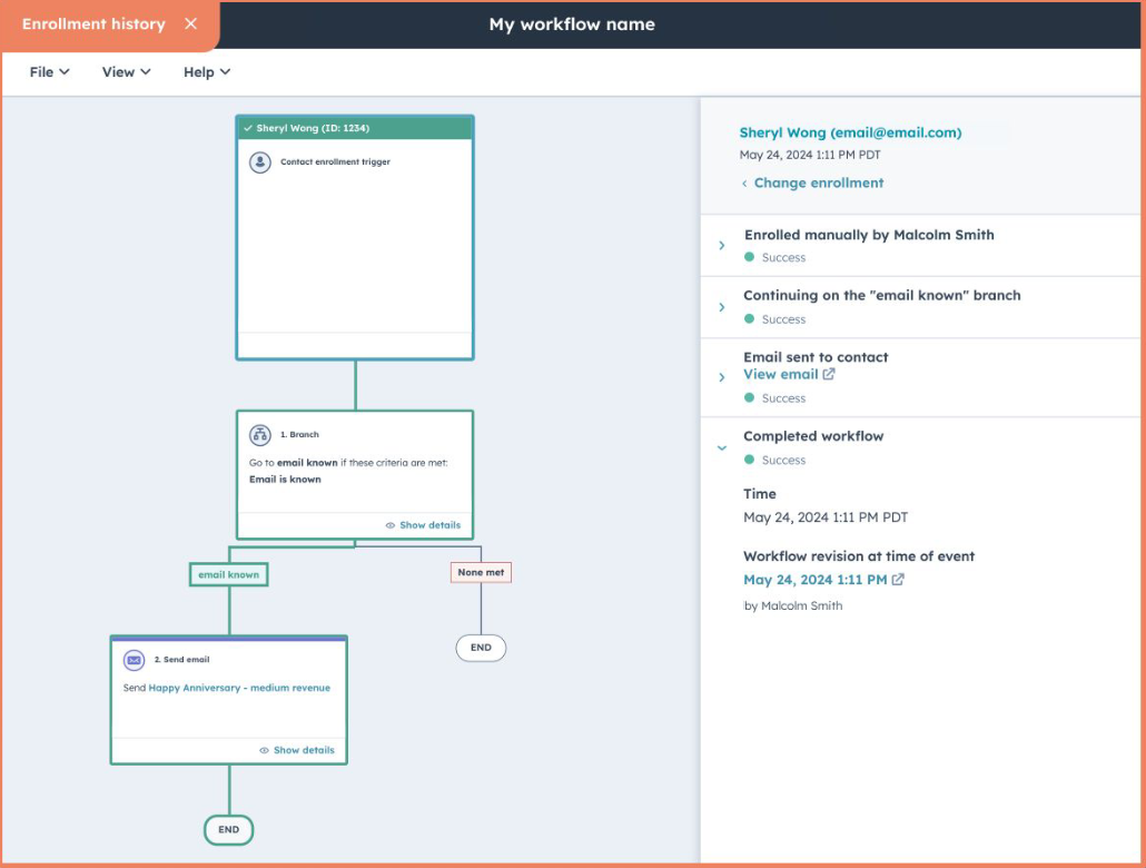 Interactive Workflow Diagram Highlighting an Object’s Path through a Workflow