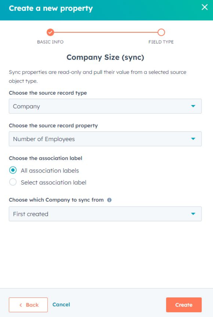 Sync Property Type