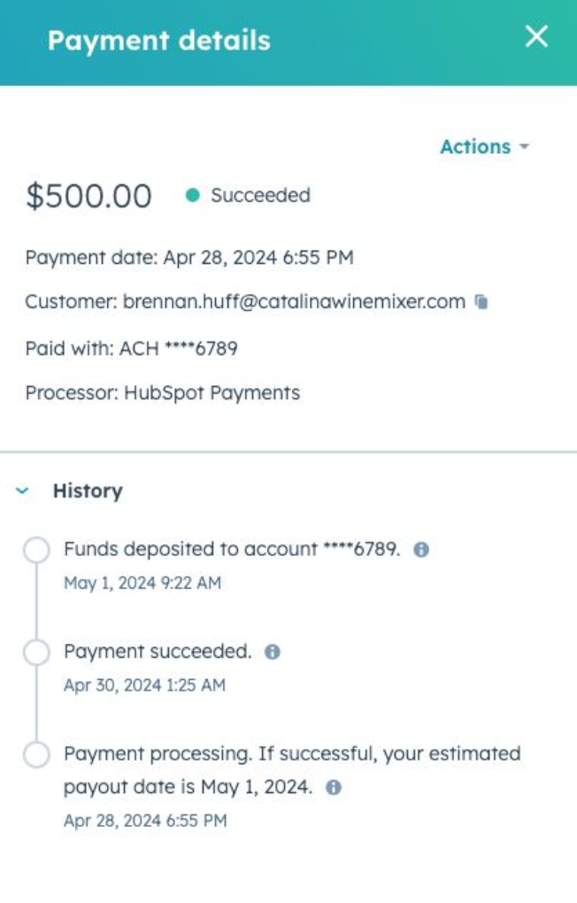 View Estimated Payout and Deposit Dates in HubSpot Payments