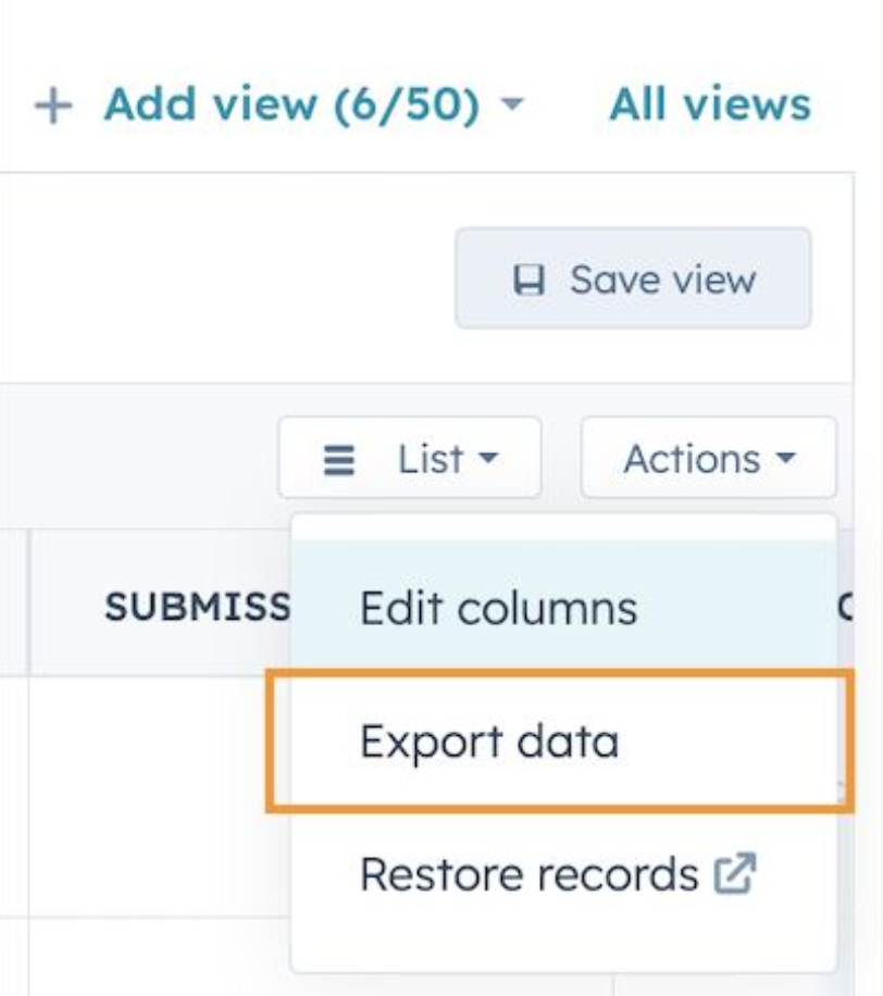 Export CTA Analytics