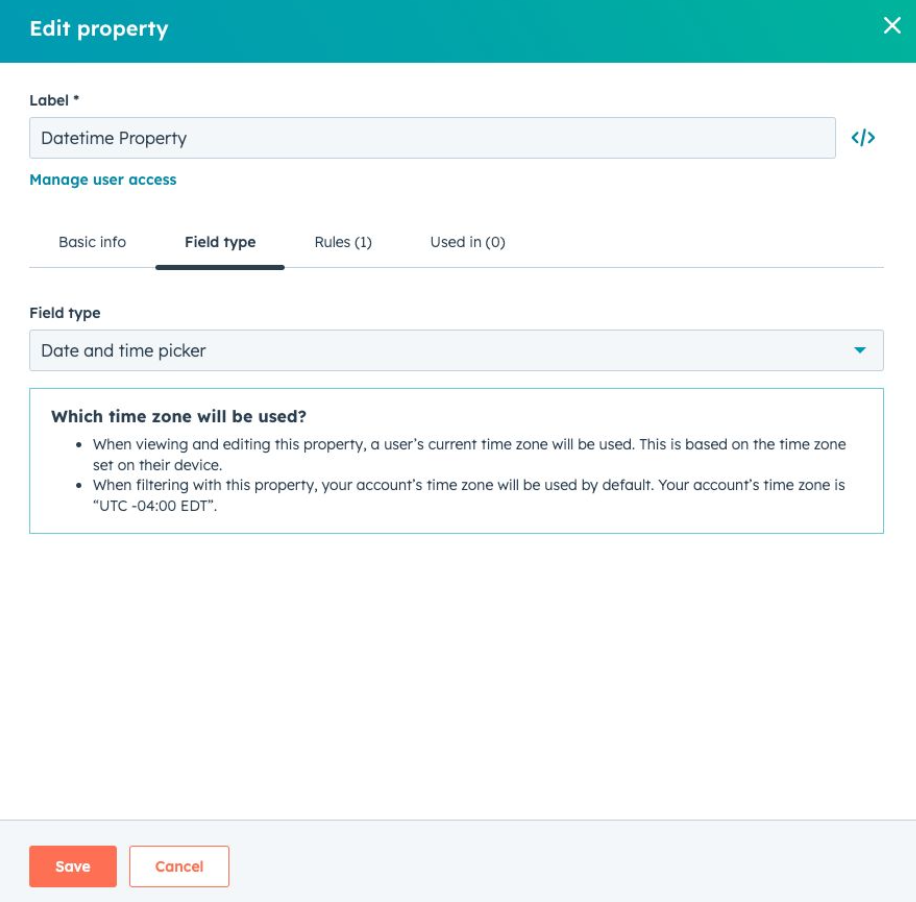 Create Time/Date Property